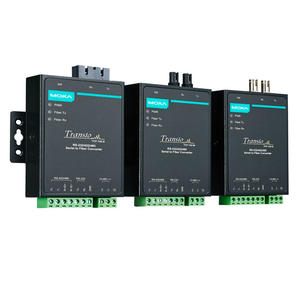 Convertisseur MOXA de qualité industrielle RS-232/422/485 à <span class=keywords><strong>fibre</strong></span> <span class=keywords><strong>optique</strong></span> Adaptation du <span class=keywords><strong>débit</strong></span> en bauds Contrôle automatique du TCF-142-M-ST-T de flux de données - Product Image 1