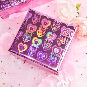 orignal pink and <b>red</b> holographic iridescent metallic hearts and bow foil wrapping <b>paper</b> for Valentine's Day and wedding - Product Image 3