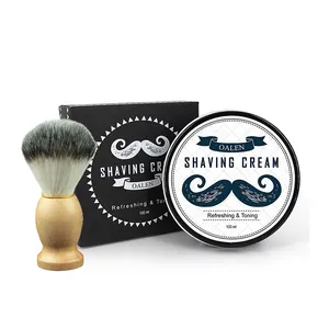 Etiqueta privada 100% produtos do cuidado da barba orgânica pura da barba do oem creme de barbear kit para as mulheres