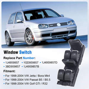 สวิตช์ยกกระจกหน้าซ้าย 1J4959857 สำหรับรถยนต์โฟล์คสวาเกน พาสสาท บี5 กอล์ฟ - Product Image 5