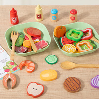 Novedades 2026: Juguete Educativo de Cocina de Madera Shara, Juego de Simulación de Comida y Vegetales DIY para Niños y Niñas