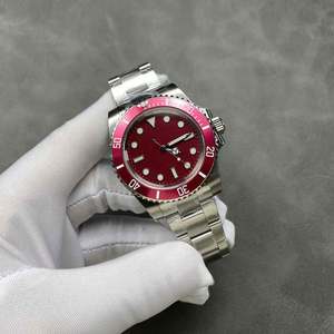 Relojes Automáticos Mecánicos Rojos Personalizados de la Mejor Calidad al por Mayor para Hombre, Correa de Acero Inoxidable, Reloj de Pulsera de Lujo - Product Image 4