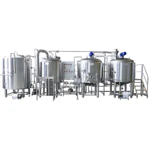 不锈钢直接火加热3容器1000L啤酒厂水果啤酒机械生产线微型啤酒酿造系统