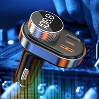Radio con bluetooth para coche, transmisor fm, reproductor mp3 de frecuencia completa, manos libres, Tarjeta SIM TF, 3 puertos, venta directa de fábrica
