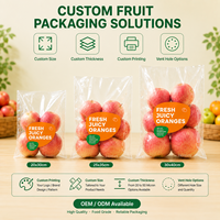 BOPP transparante plastic platte zak met gravureprint, hitteverzegeling en ademende gaten voor voedselverpakkingen van fruit