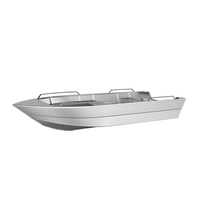 Bateau en aluminium soudé Offres Spéciales en usine avec portabilité de bateau à rames pliant pour les aventures de pêche en eau douce