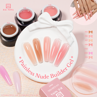 Marque privée ICE NOVA Prix compétitif Extension d'ongles en gel de couleur nue 10g 15g 30g 60g Oem Vente en gros Constructeur Gel UV doux