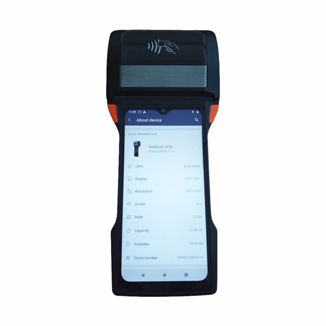 Used T5F01 V2SPlus Big Screen 4inch Inner Printer Pos Machine Android Smart Touch Screen Pos Printer with NFC Cashier Terminal