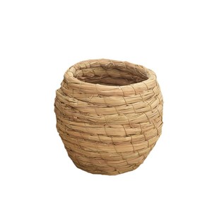 Nid d'oiseau rond en paille tressée, petit, en herbe, écologique, pour l'élevage et la ponte des oiseaux - Product Image 5