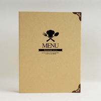 Porte-menu A4 en cuir PU à 9 anneaux de la marque Yimi, fabricant de haute qualité pour les cafés et restaurants, 2 pages
