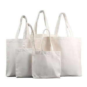 Custom Print 100% Organic Plain <b>Canvas</b> Cotton Reusable Tote Bags Eco-Friendly Recyclable Shopping Bag - Product Image 1