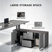 Bureau de direction moderne réglable en hauteur avec double moteur, bureau électrique ergonomique réglable en hauteur