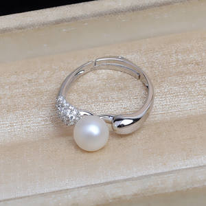 Bague ouverte en argent S925 avec 10-11 perles amovibles, décoration de main, support vide DIY, JG5341, accessoires de bague en perles de luxe - Product Image 3