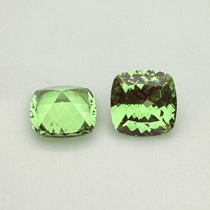HQ GEMS 우저우 합성 카보라이트 YAG 형광 그린 젬스톤 쿠션 오벌 믹스 쉐입 루스 스톤 - Product Image 6