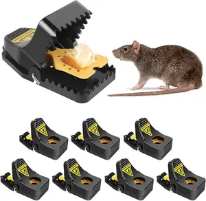 Armadilha de mouse de plástico, portátil, pequena armadilha para ratos, ação rápida, forte potência, armadilha assassina