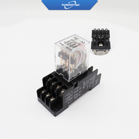 HH54P (MY4) Nouveau relais intermédiaire de puissance pour circuit imprimé, usage général, 14 broches, 3A, 240VAC/24VDC, bobine, contacts argentés, 4NO4NC