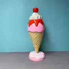 Estatuilla de fibra de vidrio molde de helado accesorios de modelo/estatua de helado de modelo/Decoración de tienda de cono de helado de fibra de vidrio gigante - Product Image 3