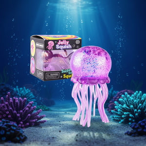 Wholesale Jelly Squish Toy Glitter Jellyfish <b>Squishies</b> Stress Relief Fidget Toy for Kids Adults Anxiety Relief Sensory Play - Product Image 1