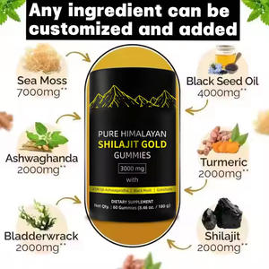 Gommes de Shilajit de l'Himalaya pur OEM Gommes de minéraux de l'Himalaya Gommes aux vitamines Shilajit Personnaliser les suppléments nutritionnels - Product Image 2