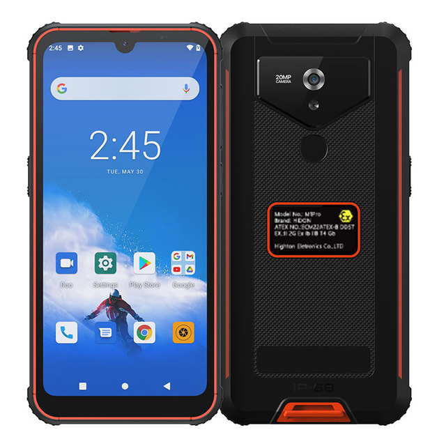 Cheapest Factory 6.08inch Android 13 4+64GB Explosion Proof Mobile Phone, ATEX EX Mobile Phone, with Fingerprint PTT SOS NFC