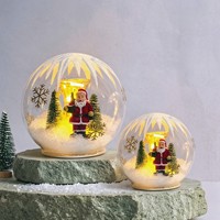 Lampe de table en verre LED N-CONCEPT - Lampe d'ambiance décorative de Noël pour l'intérieur avec changement de couleur pour cadeau de fête