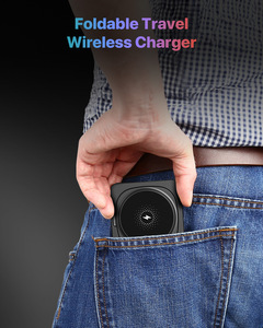 Faltbares kabelloses Reise ladegerät 3 in 1 kabelloses magnetisches Telefon ladest änder 15W kabelloses Ladegerät Schnell laden - Product Image 2