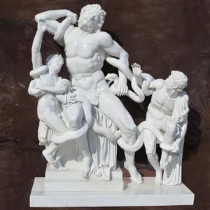 Outdoor Tuin Laocoon En Zijn Sons Wit Marmeren Sculptuur