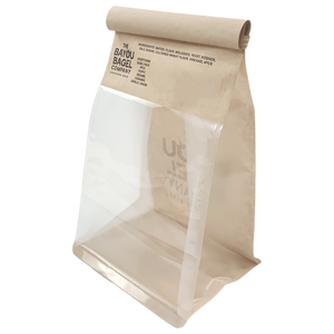 Bolsa Ecológica <span class=keywords><strong>para</strong></span> Pan con Ventanas Transparentes, de Papel Kraft Vertical de Grado Alimenticio, Resistente al Aceite, <span class=keywords><strong>para</strong></span> Pan, Brioche y Pan de Levadura - Product Image 2