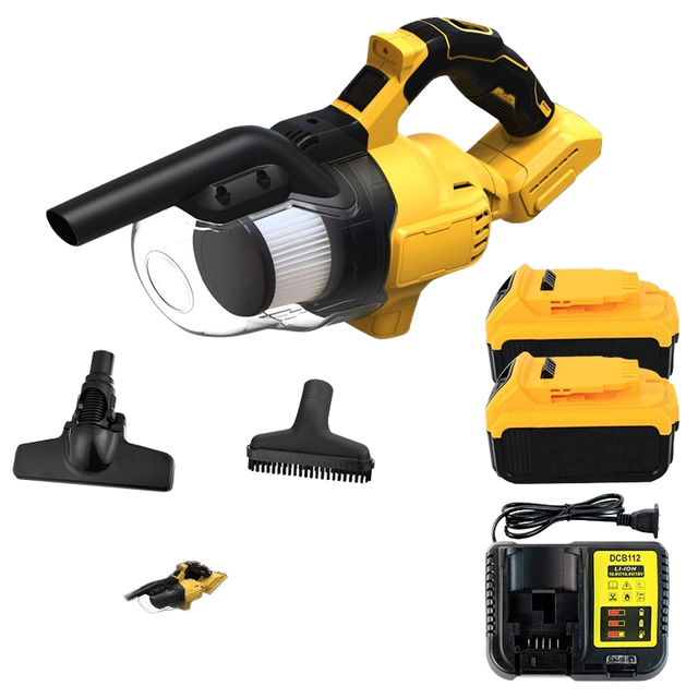 20V Plastic Brushless Motor 2000mAh Cordless Handheld Vacuum Cleaner with Big Suction Power for Industrial Car & Household Use
