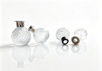 Flacon diffuseur de parfum en verre transparent de luxe, 100ml, 110ml, 150ml, 200ml, avec texture gaufrée, vide, pour arômes et parfums