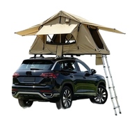 Tente de toit souple haut de gamme pour l'extérieur, grande capacité intérieure, portable et pliable, pour le camping familial avec protection solaire