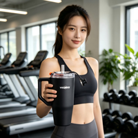 Gobelet isotherme personnalisé CE 30 oz avec logo, antidérapant, option d'emballage cadeau, couvercle anti-déversement, isolation sous vide