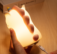 Großhandel Niedliches Einhorn LED Warmweißes Batteriebetriebenes USB-Aufladbares Silikon-Nachtlicht für Kinder Baby Schlafzimmer