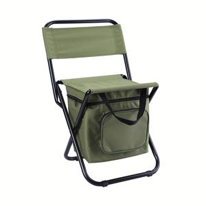Custom Logo Printed 10L Capacity Fishing <b>Folding</b> <b>Stool</b> Chair Portable Outdoor Hiking Picnic Chair Seat With Cooler Bag - Product Image 4