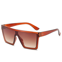 Nouvelles lunettes de soleil rectangulaires surdimensionnées unisexe de style européen et américain, mode, protection intégrale, verres UV400 en PC
