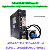 Nouveau kit de pilote de moteur servo Delta ASDA-A2 200W ASD-A2-0221-L/M ECMA-C10602RS/SS 220V monophasé AC pour l'automatisation CNC