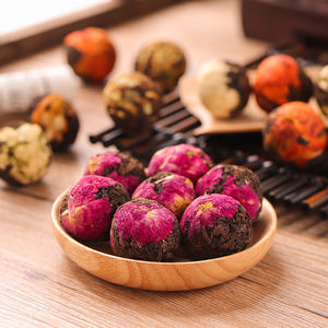 Yunnan-té aromático cocido a mano de puerh, Bola de dragón, Rosa jazmín, flor suelta, bolas de té fermentado, chaqiu - Product Image 6