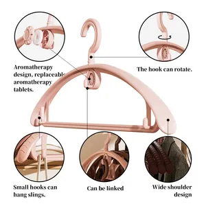 थोक 2024 खुशबू के साथ नए डिजाइन वाले नॉन स्लिप प्लास्टिक कपड़े हैंगर