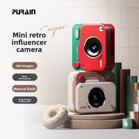 Nouvelle Caméra Rétro Intelligente 2026 CCD 1080p HD Mini pour Étudiants et Enfants, Écran 1.77, MicroSD Intégré, Lampe Torche LED, Mode Scène Intelligent
