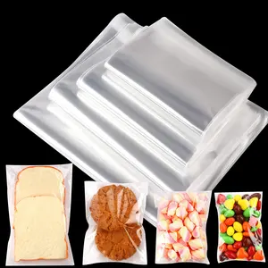13.3 Inch Fancy Clear Recycled Packaging Cellophane Cello Self Adhesive Strong Plastic CPP BOPP Opp Bag For Cookie Candy Sweet