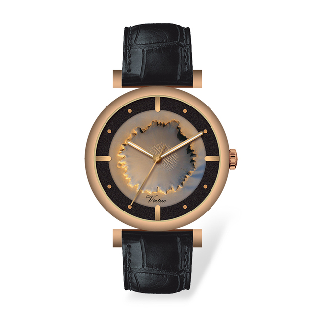 Creative Fashion Design Quartz Analog Waterproof Mars Meteorite Dial Watches for Men Custom Logo