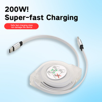 Kabel Data pengisian daya Cepat Tipe C ke C, kabel Data bisa ditarik kustom langsung dari produsen 2 meter untuk ponsel