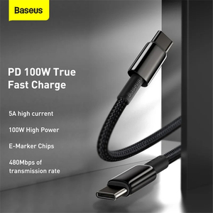 Baseus-<span class=keywords><strong>Cable</strong></span> <span class=keywords><strong>USB</strong></span> C a <span class=keywords><strong>USB</strong></span> tipo C de 100W, <span class=keywords><strong>cable</strong></span> de datos de carga rápida, <span class=keywords><strong>cable</strong></span> PD tipo C para <span class=keywords><strong>iPhone</strong></span> 15 Pro Max MacBook iPad Xiaomi - Product Image 2
