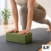 Bloc de yoga professionnel 400G en EVA haute densité, support stable et ferme, brique de Pilates en mousse à bords arrondis, logo personnalisé pour le yoga