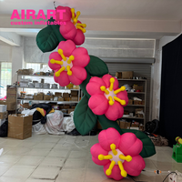 Mur de fond gonflable en forme de fleur pour photomaton et coin selfie