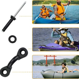 Paddle Boat Handles 4 <b>Pc</b> <b>Set</b> Plastic Side Mount Grip Black Orange Boat Accessories - Product Image 4