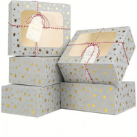 Emballage de boulangerie personnalisable de luxe pour Noël, boîte à biscuits personnalisée avec séparateurs pour biscuits, gâteaux, aliments, fournitures d'emballage cadeau