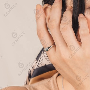 Gemnel última joyería de plata 925 personalizada día y noche anillo de sello de perla madre blanca y negra - Product Image 3