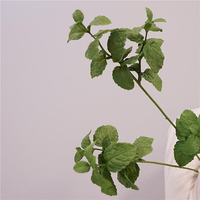 Daun Peppermint Segar Buatan, Hiasan Dekoratif untuk Pernikahan, Natal, Taman, Rumah, Kantor, Dekorasi, Rangkaian Bunga