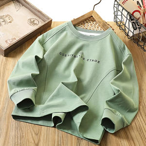 Otoño 2025 Camiseta de manga larga de moda para niños 100% algodón cuello redondo Base Top para niños grandes camiseta ropa - Product Image 5